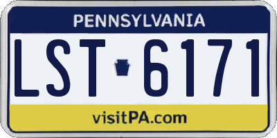 PA license plate LST6171
