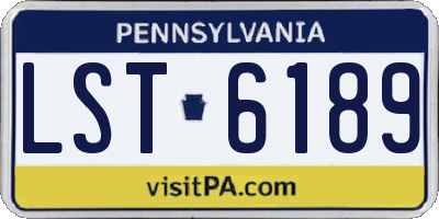 PA license plate LST6189