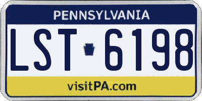 PA license plate LST6198