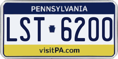 PA license plate LST6200