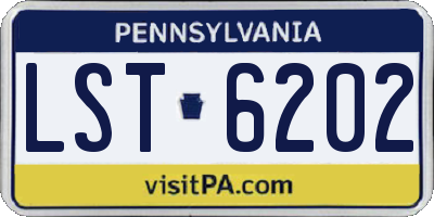 PA license plate LST6202