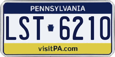 PA license plate LST6210