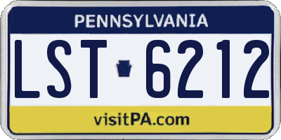 PA license plate LST6212