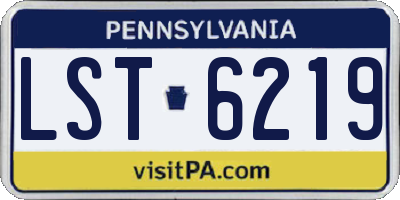 PA license plate LST6219