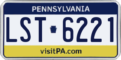 PA license plate LST6221