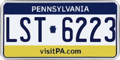 PA license plate LST6223