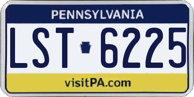 PA license plate LST6225