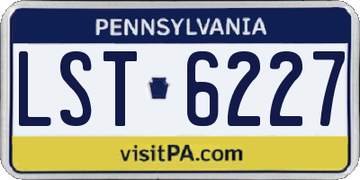 PA license plate LST6227