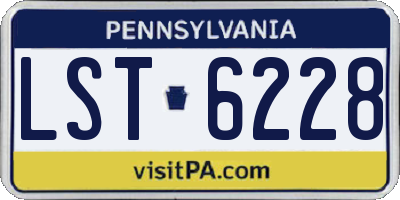 PA license plate LST6228