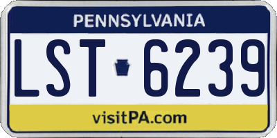 PA license plate LST6239