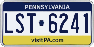 PA license plate LST6241