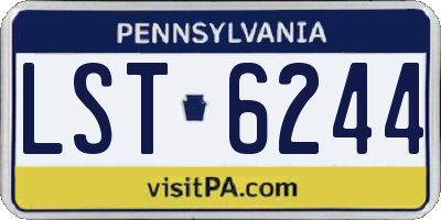 PA license plate LST6244