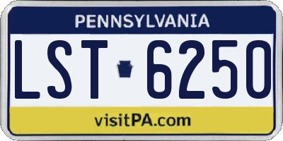 PA license plate LST6250