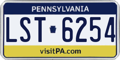 PA license plate LST6254