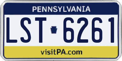 PA license plate LST6261