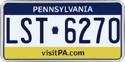PA license plate LST6270