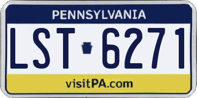 PA license plate LST6271