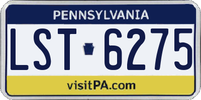 PA license plate LST6275