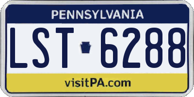 PA license plate LST6288