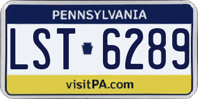 PA license plate LST6289