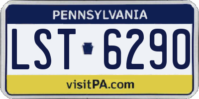 PA license plate LST6290