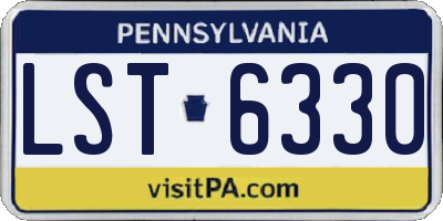 PA license plate LST6330