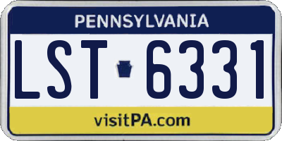 PA license plate LST6331