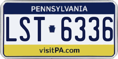 PA license plate LST6336