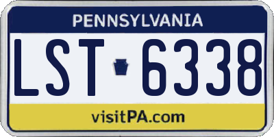 PA license plate LST6338