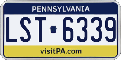 PA license plate LST6339