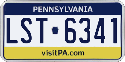 PA license plate LST6341