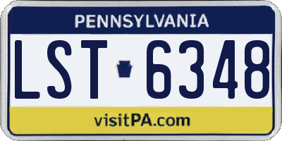 PA license plate LST6348