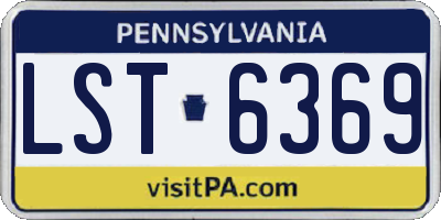 PA license plate LST6369