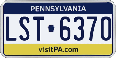 PA license plate LST6370
