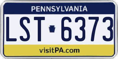 PA license plate LST6373