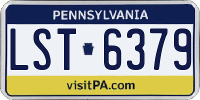 PA license plate LST6379