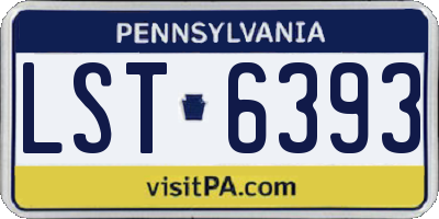 PA license plate LST6393