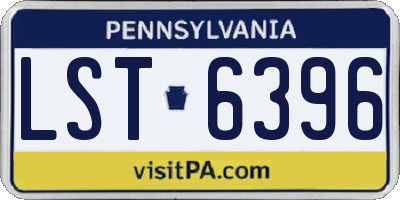 PA license plate LST6396
