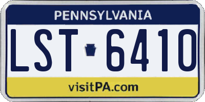 PA license plate LST6410