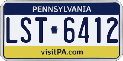 PA license plate LST6412