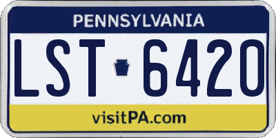 PA license plate LST6420