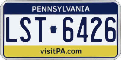 PA license plate LST6426