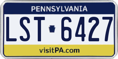 PA license plate LST6427