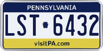 PA license plate LST6432