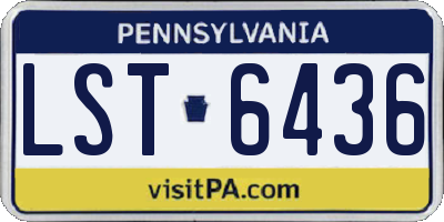 PA license plate LST6436