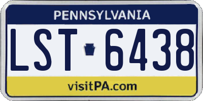PA license plate LST6438