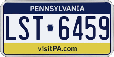 PA license plate LST6459