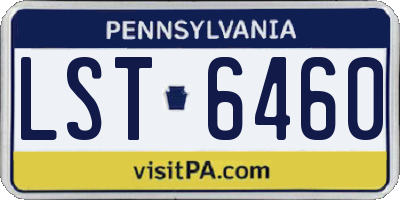 PA license plate LST6460