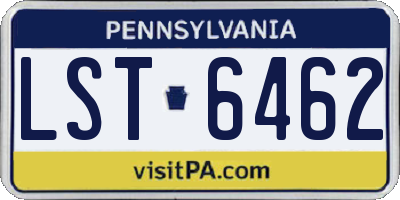 PA license plate LST6462