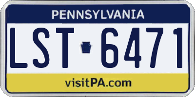 PA license plate LST6471